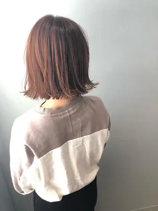 ショート カラー パーマ 艶髪/韓国レイヤー イノウエヒロキのヘアスタイル