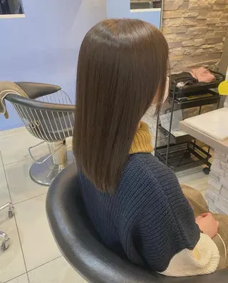 セミロング カラー パーマ ヘアアレンジ 立川🤍韓国ヘア/ レイヤー🇰🇷🖤のヘアスタイル