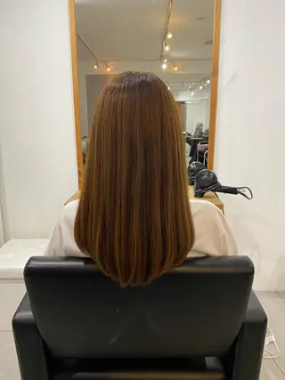 セミロング カラー 銀座⚜️【脱白髪染め 美髪矯正】トグチのヘアスタイル