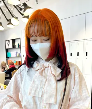 ミディアム カラー ちょめ/八王子 ZEST emuのヘアスタイル