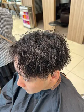 パーマ メンズ 曲がる縮毛矯正・パー マ💈副店長田中💈のヘアスタイル