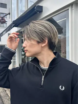 ショート カラー メンズ ボブ/ぱつっとボブ/ 谷口 海星のヘアスタイル