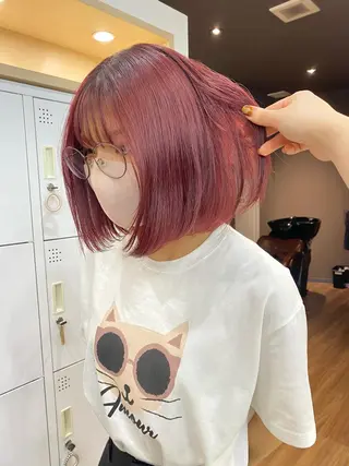 ミディアム カラー ヘアアレンジ ♡韓国風ヘア 🐈♡MIHOのヘアスタイル