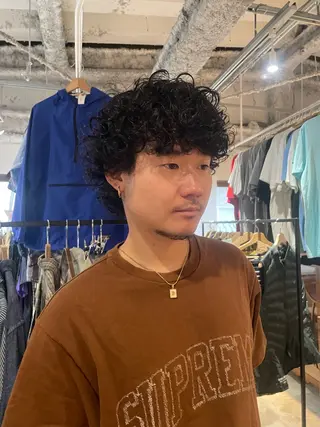 パーマ メンズ ゆるふわガーリーst yle🩰yuukaのヘアスタイル