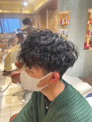 パーマ メンズ レディースカット ヒロヤのヘアスタイル