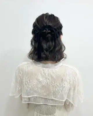 ミディアム ヘアアレンジ ヘアセットサロン /上坪愛美のヘアスタイル