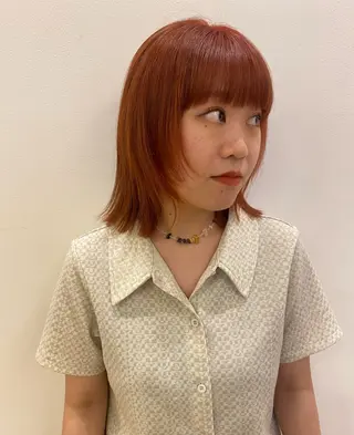 ミディアム カラー 原 瑞希のヘアスタイル