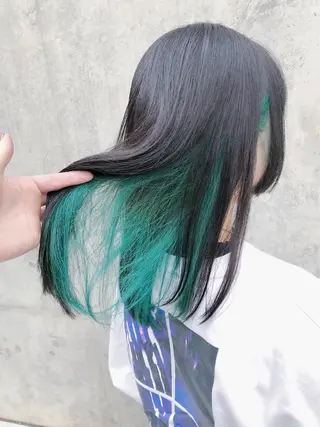 セミロング カラー ブリーチ特化/レイヤ ーカット🥀マサルのヘアスタイル