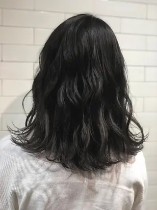 ミディアム カラー 🤍髪質改善➕透明感 カラー🤍川上葵のヘアスタイル