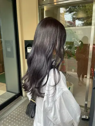 ロング ラベンダー/レイヤー カット🤎mamiのヘアスタイル