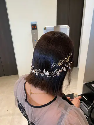 ミディアム 銀座/前髪顔まわり/ 透明感カラー/danのヘアスタイル