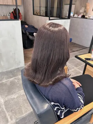 ミディアム カラー 韓国×髪質改善カラー 💎hinaのヘアスタイル