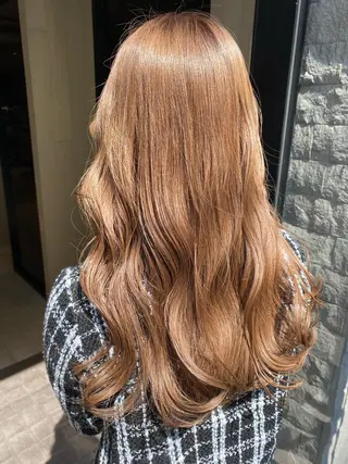 セミロング カラー ヘアアレンジ アンククロス渋谷【ANKH CROSS】所属・韓国ヘア┊︎レイヤー ┊︎haruka🌙のヘアスタイル