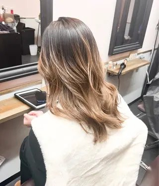 ロング カラー 清水 真之介のヘアスタイル