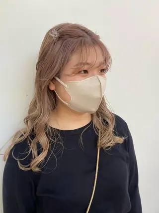 ロング カラー ヘアアレンジ Rinon所属・沖 真琴のヘアスタイル