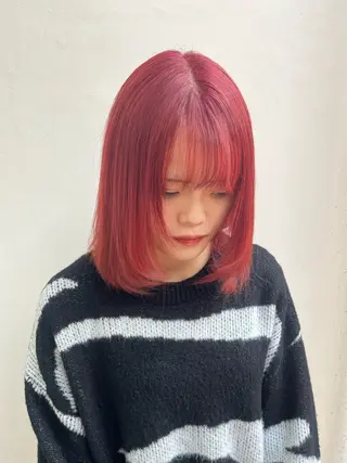 ミディアム 韓国風透明感カラー 💎YUI💎のヘアスタイル