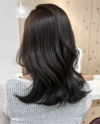 ロング カラー 新宿/韓国ヘア/ 髪質改善ストレートのヘアスタイル