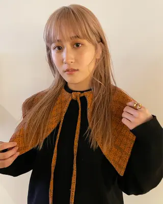 セミロング カラー ヘアアレンジ ケアブリーチ/ボブ/ honoのヘアスタイル