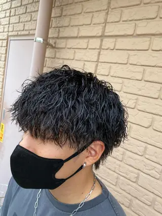 ショート パーマ メンズ bissflare 三津橋のヘアスタイル