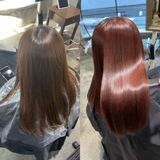 ロング カラー 🌈髪質改善💕 縮毛矯正✨青木まで✨のヘアスタイル