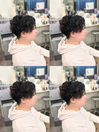 メンズ パーマ メンズパーマ/ボブ/ レイヤー店長えのもとのヘアスタイル