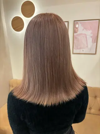 ミディアム カラー 暖色/ミルクティー/ レイヤー/yuriaのヘアスタイル