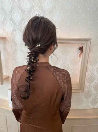 ヘアアレンジ 🍪ヨシイハルネ🍪 ラベンダーカラーのヘアスタイル