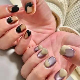 ネイル 京都桂/フィルイン /自爪育成/三品のネイルデザイン