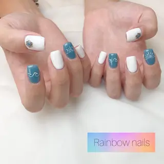 ネイル Rainbow nailsくろちゃんのネイルデザイン