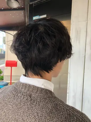 パーマ メンズ MOLLA 浅香山店所属・谷口ゆめ/縮毛矯正/ カット/美眉ワックスのヘアスタイル