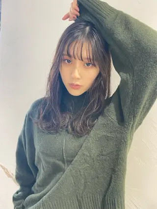 セミロング パーマ ✂︎cadre✂︎ 🪶かまだれいし🪶のヘアスタイル