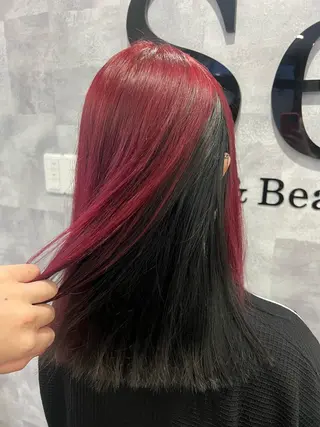 セミロング 髪質改善カラー🎀 アイブロウ✨麗華のヘアスタイル