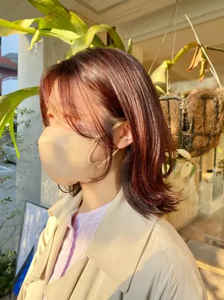 ミディアム カラー ヘアアレンジ BELLA阿部野 TOMOMIのヘアスタイル