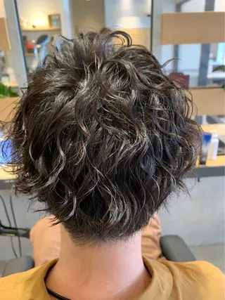 パーマ メンズ 大谷 真祈/似合わせ /ハイライト玄人のヘアスタイル