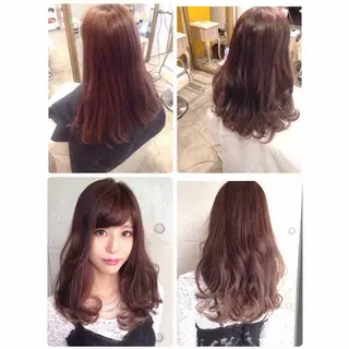 ミディアム セミロング パーマ カラー ロング Lumderica(ラムデリカ)所属・横浜/元町/石川町 ラムデリカYUKAのヘアスタイル