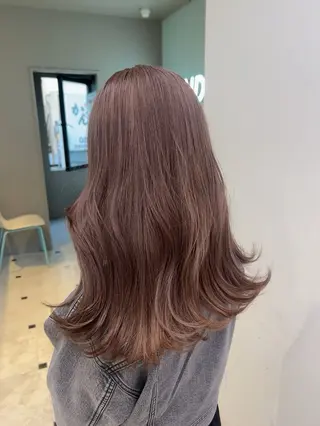 セミロング カラー 🥞ベージュ系カラー 【すずきりほ】🥞のヘアスタイル