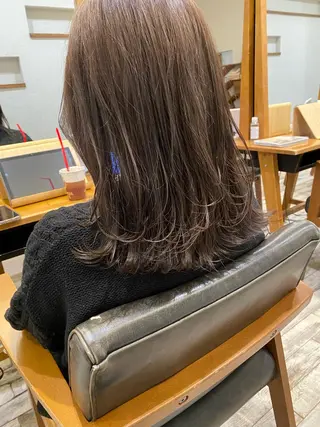 ミディアム 栗原 瑞稀のヘアスタイル