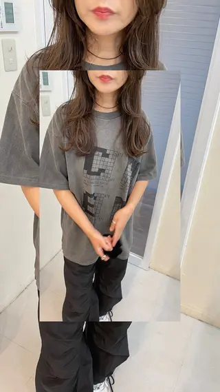 セミロング カラー iet.所属・ウルフ/ボブ/耳ツボ ジュエリー◎ricoのヘアスタイル