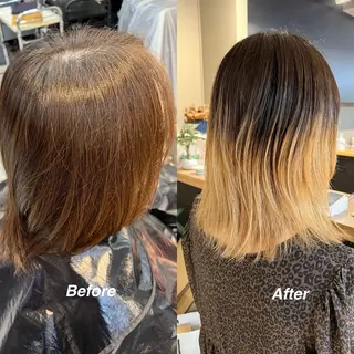 ミディアム カラー daiki 原宿のヘアスタイル