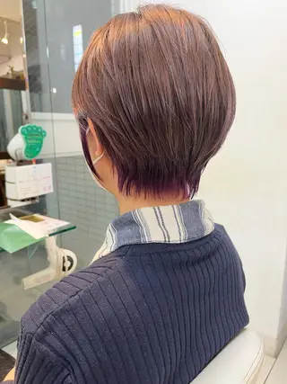 ショート カラー アレンジ&ショート 💙YUKINOのヘアスタイル