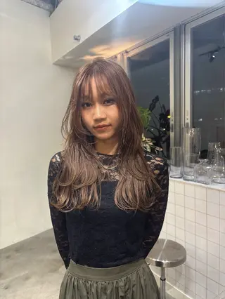 ロング 梅田美容師カラー モデル募集中MICOのヘアスタイル