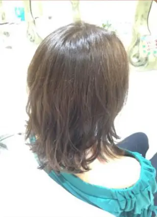ミディアム パーマ 松吉 純平のヘアスタイル