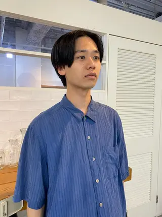 メンズ yumeka🩶ボブ 暖色/透け感カラーのヘアスタイル