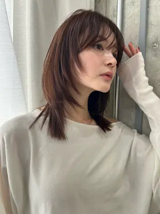 ミディアム Life salon SAKURAのヘアスタイル