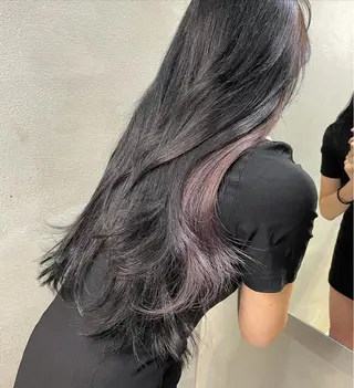 ロング ブリーチなし透明感カ ラー×韓国ヘア♡ヒデのヘアスタイル