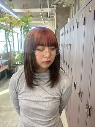 ミディアム パーマ/オリーブ/ 酸性ストレート/ゆなのヘアスタイル