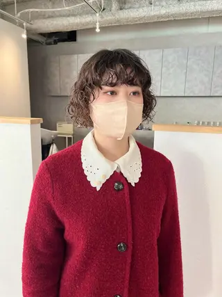 ショート パーマ 桃果 momokaのヘアスタイル