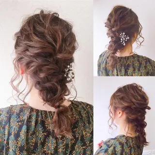セミロング ヘアアレンジ Partie （パルティー）のヘアスタイル