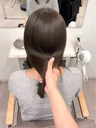 ミディアム ヘアアレンジ🪽🎀 艶カラー/天王寺のヘアスタイル