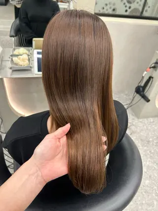 ミディアム カラー ヘアアレンジ fumika🎀 韓国ヘア×ベージュのヘアスタイル